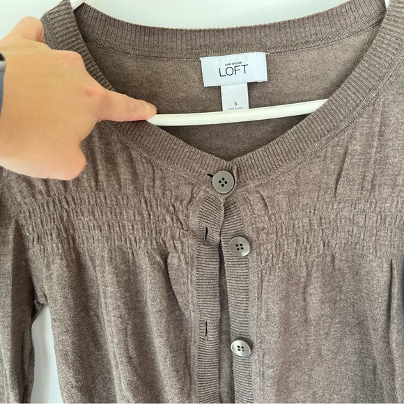 Loft cardigan, tan brown color - Picture 2 of 5